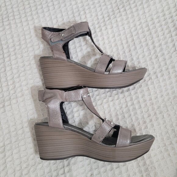 Naot Flirt Wedge Sandals Woman's EU 39 US 8-8.5 Shoes Rose Gold Brass Metallic - Picture 5 of 16